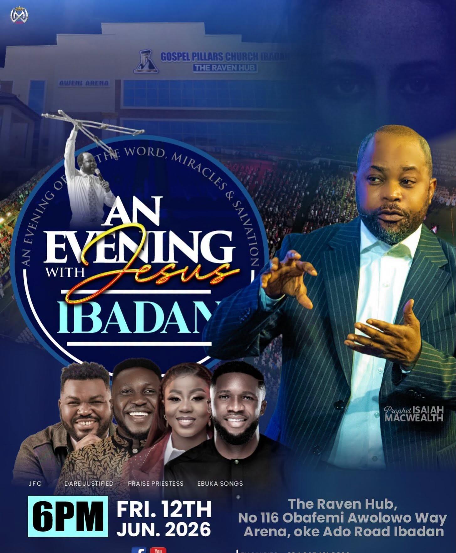 An Evening With Jesus Ibadan event flier