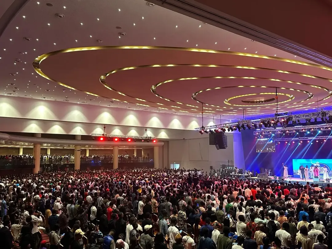 Wide view of the crowd at Eko Convention Centre, Lagos