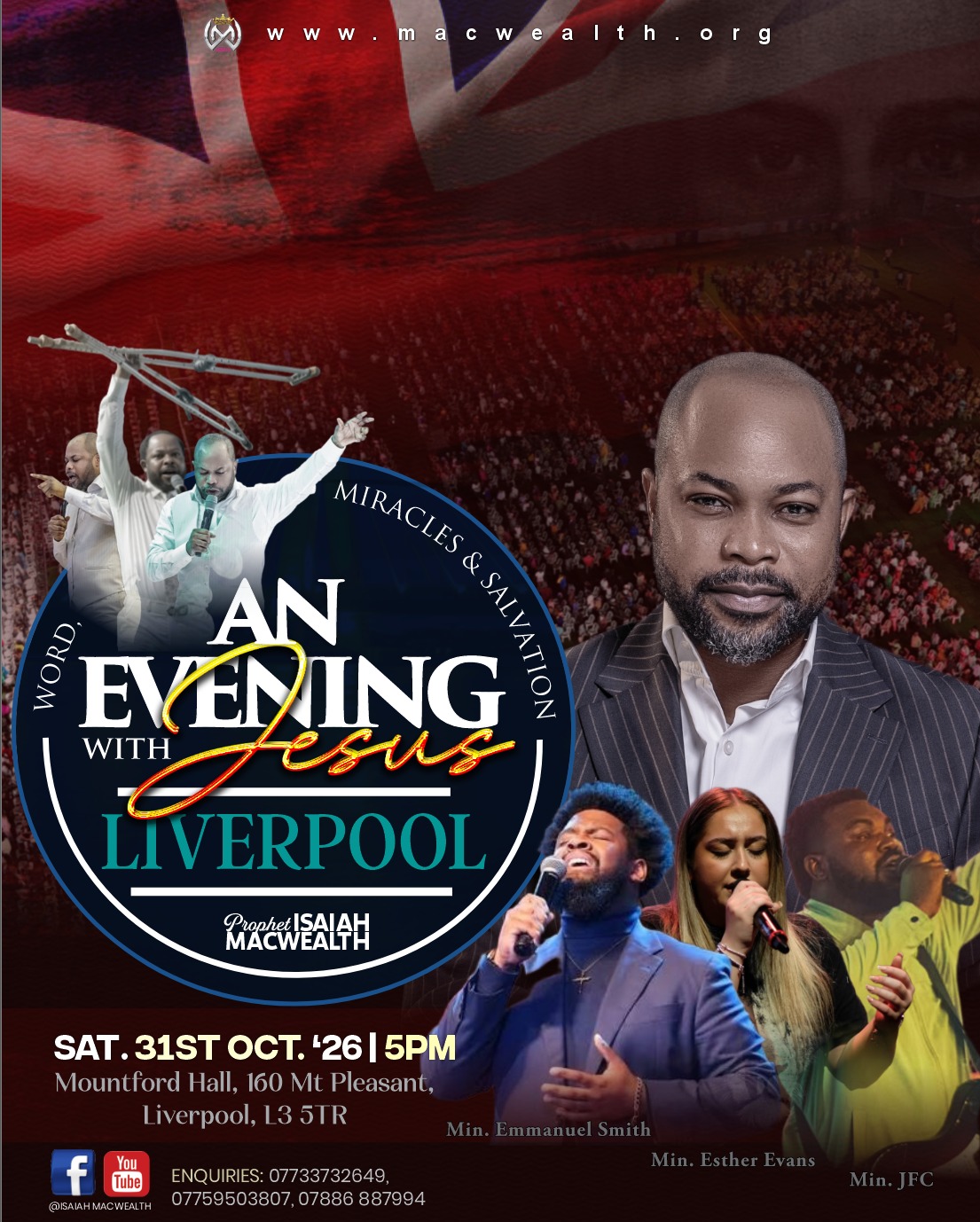An Evening With Jesus – Liverpool 2026 flier